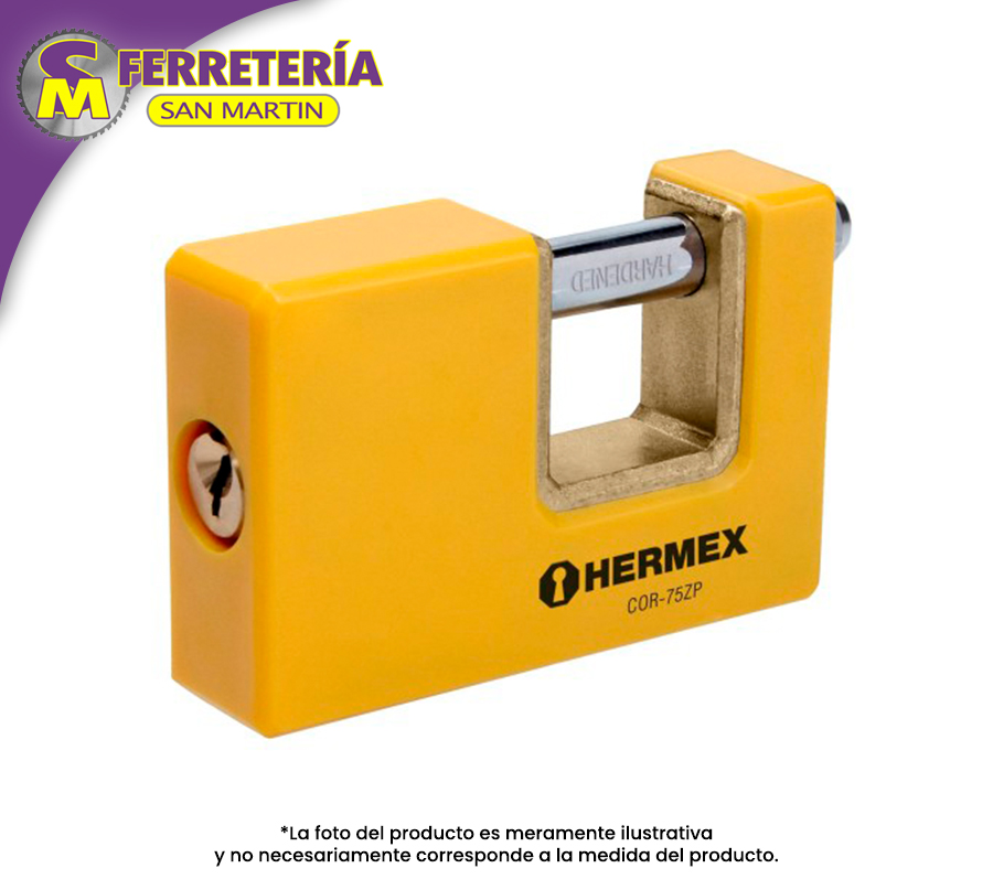 CANDADO CORTINA COR-75ZP 23524(HERMEX)