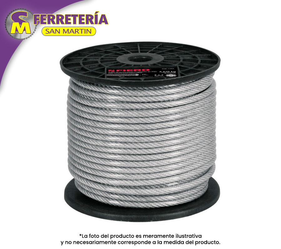CABLE DE ACERO C/PVC 1/16 44220