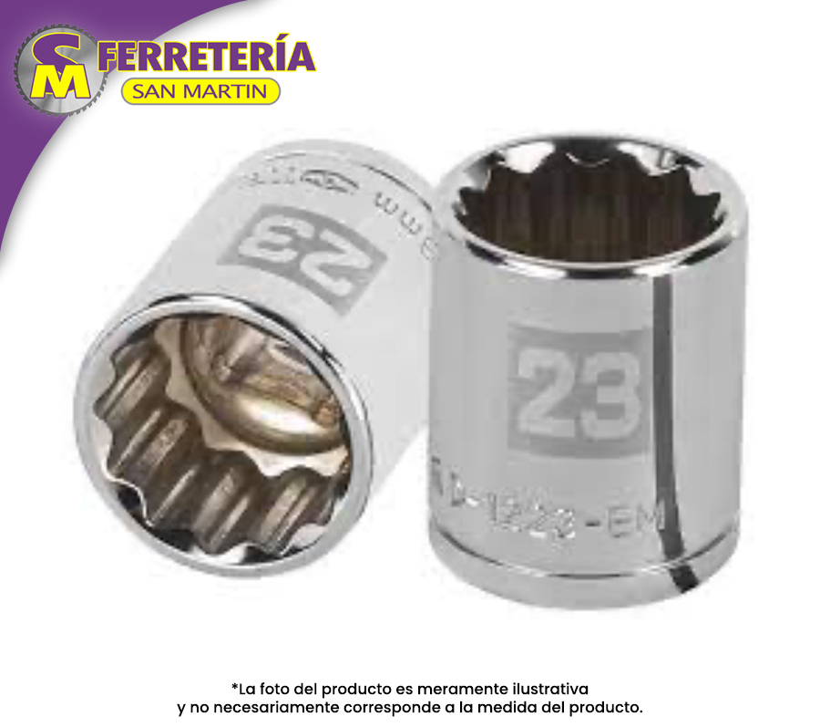 DADO 1/2 X 23 12P.CTO 13537(TRUPER)