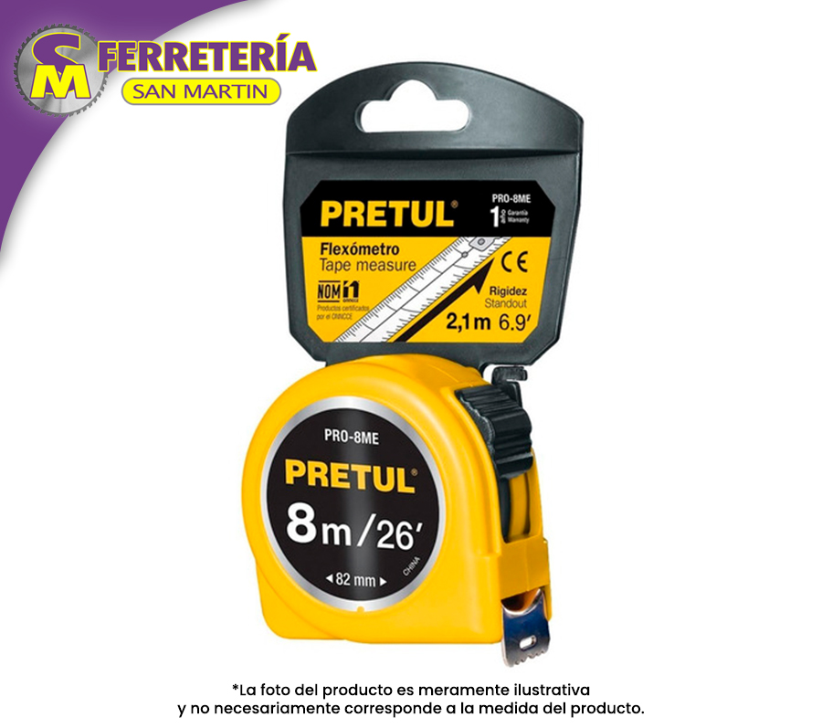 FLEXOMETRO 8MT 21603(PRETUL)