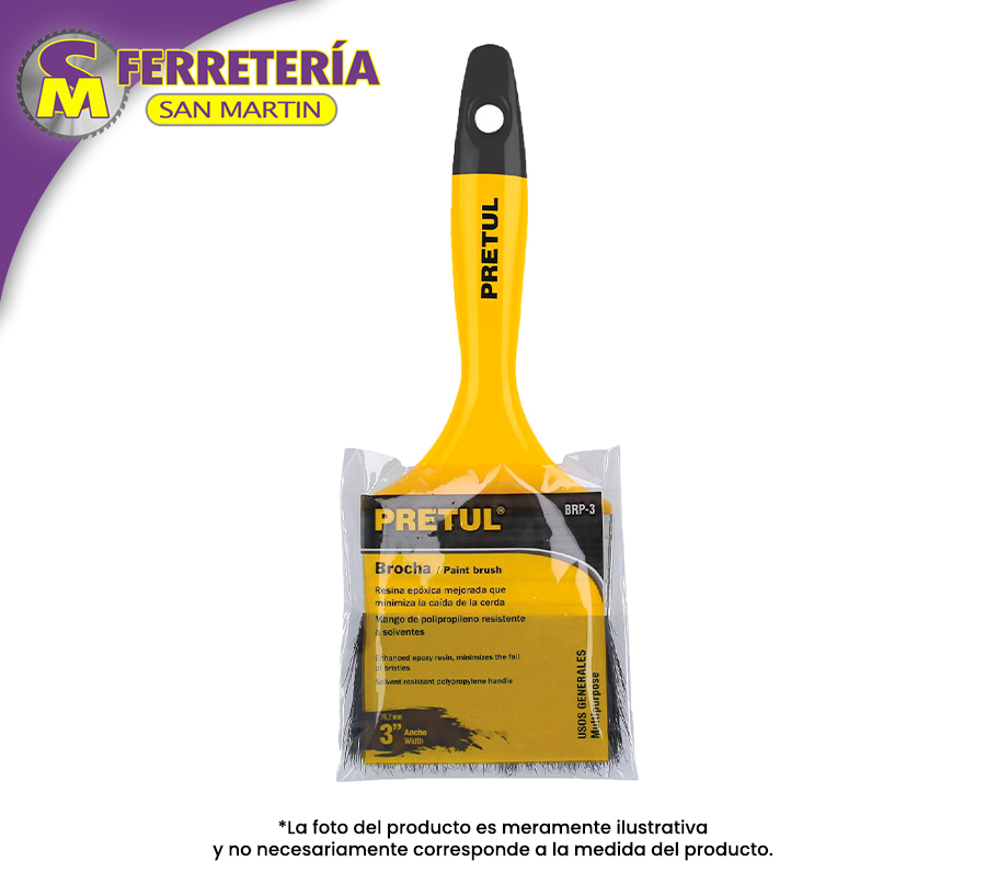 BROCHA U.GRAL 3" 21528(PRETUL)