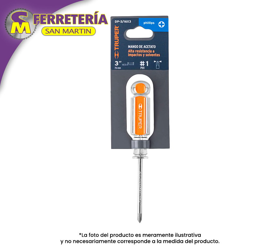 DESARMADOR EST.DP-3/16X3 14062(TRUPER)