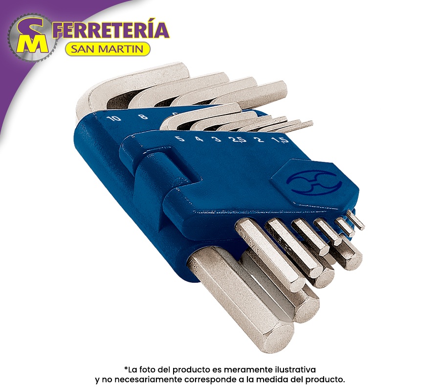 LLAVE ALLEN 10PZ.MM ALL-10M 15536(TRUPER