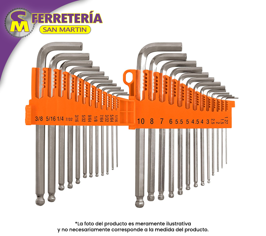 LLAVE ALLEN JGO.25 PZ.15572(TRUPER)