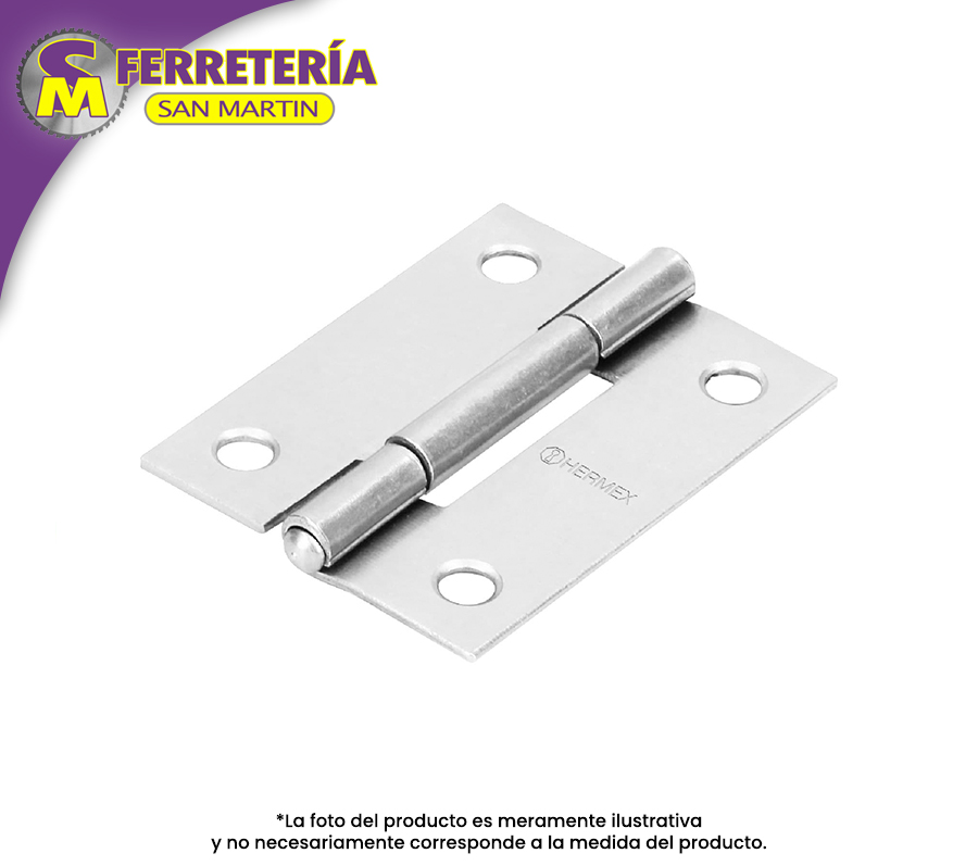 BISAGRA 1" PULIDA BR-100 43185(HERMEX)
