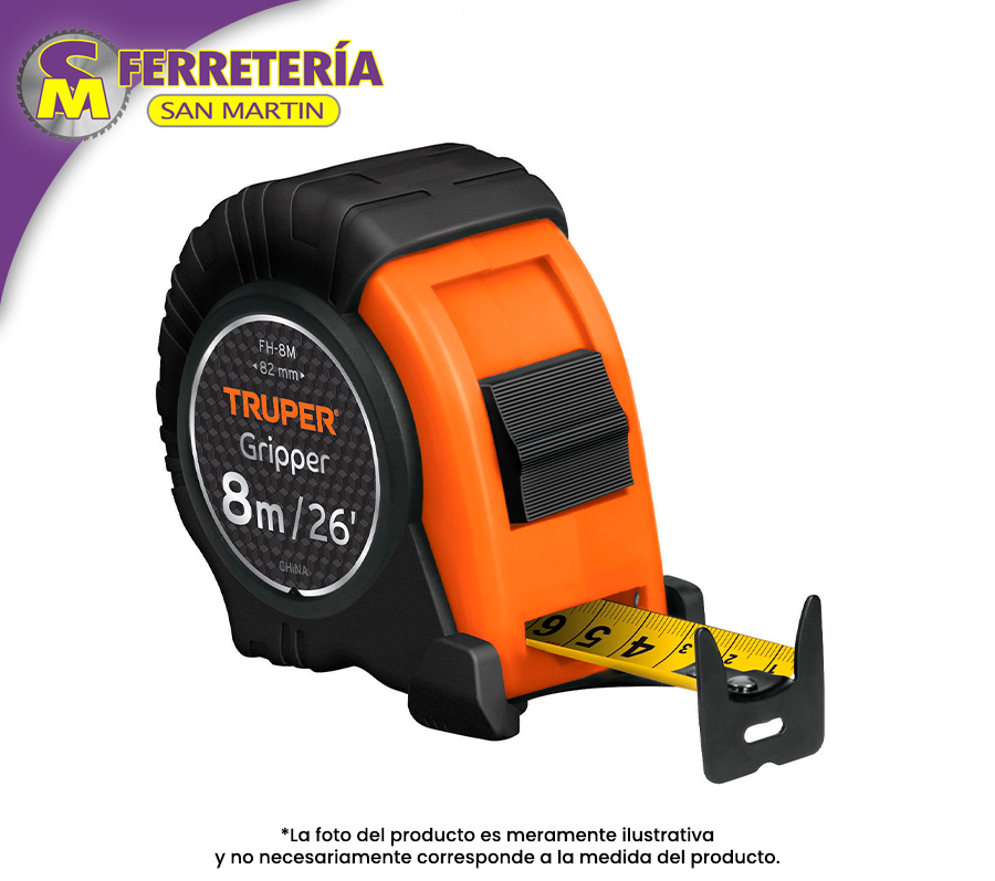 FLEXOMETRO 8 MTS.FH-8M 14579(TRUPER)