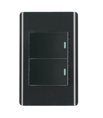 LISBOA NEGRO 1 APAG + 1 APAG.ESCALERA 47894 VOLTECK