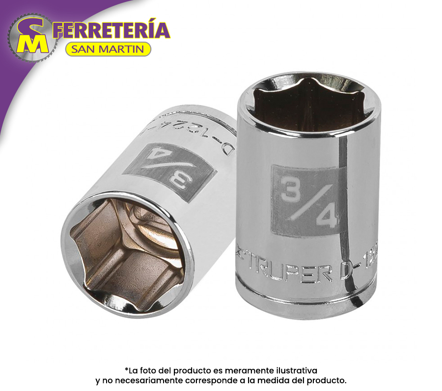 DADO 1/2 X 3/4 6-P.CTO 13236(TRUPER)