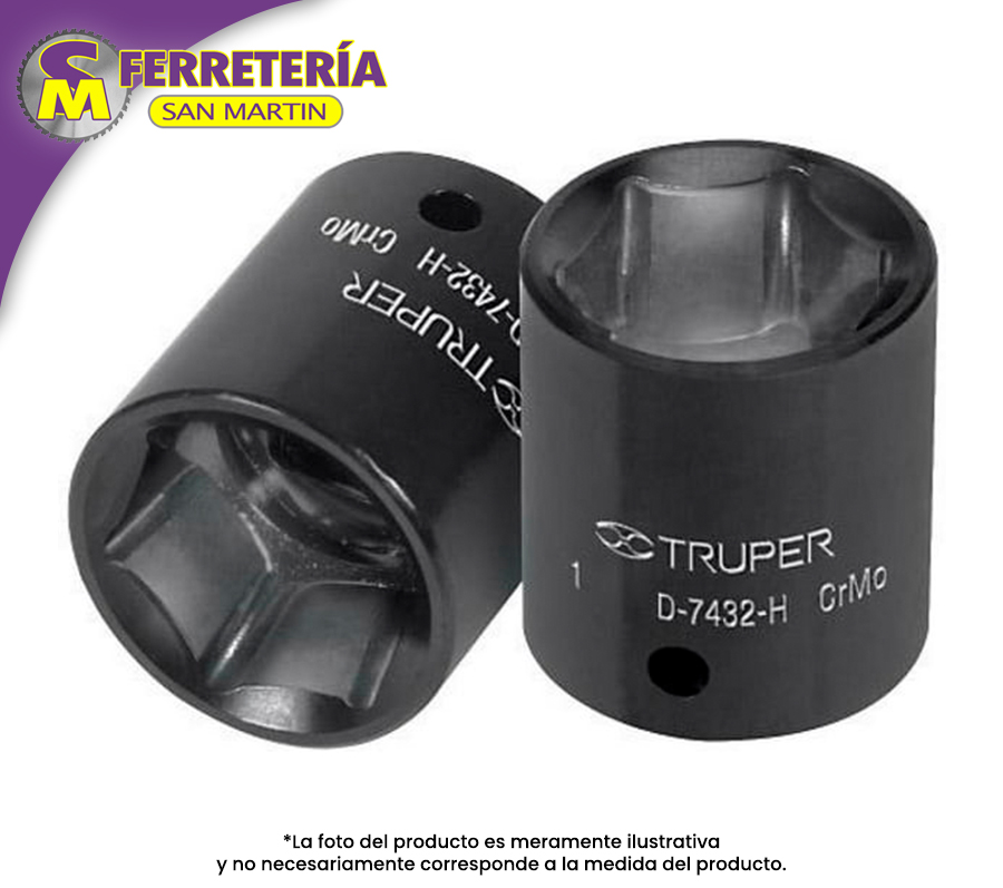 DADO 1/2 X 3/8 6-P CTO IMP.13375(TRUPER)
