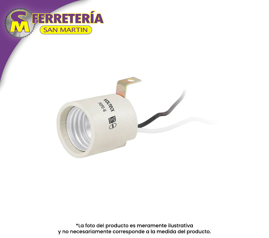 SOCKET PORCELANA C/SERCHA 46529(VOLTECK)