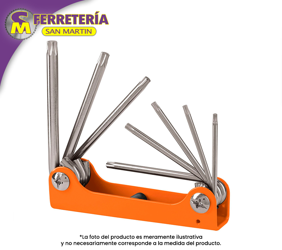 LLAVE TORX 8PZ.TORX-8 15569(TRUPER)