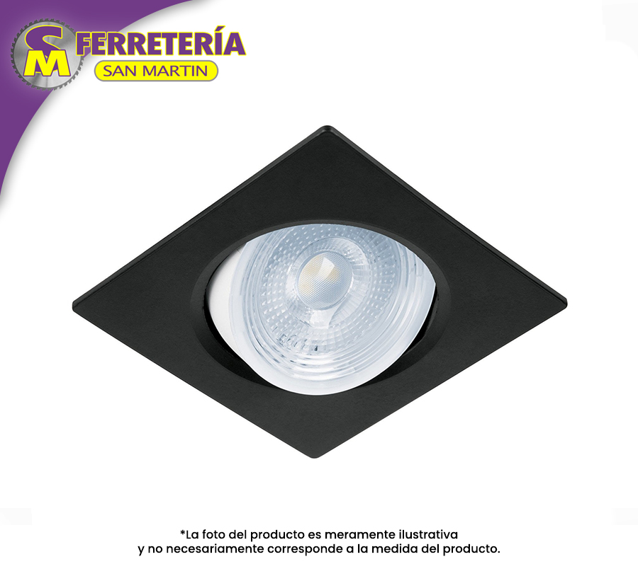LAMPARA CUADRO 5W 6500K NEGRO 46948(VOLTECK)