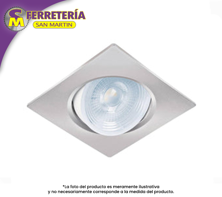 LAMPARA CUADRO 5W 6500K PLATA 46949(VOLTECK)