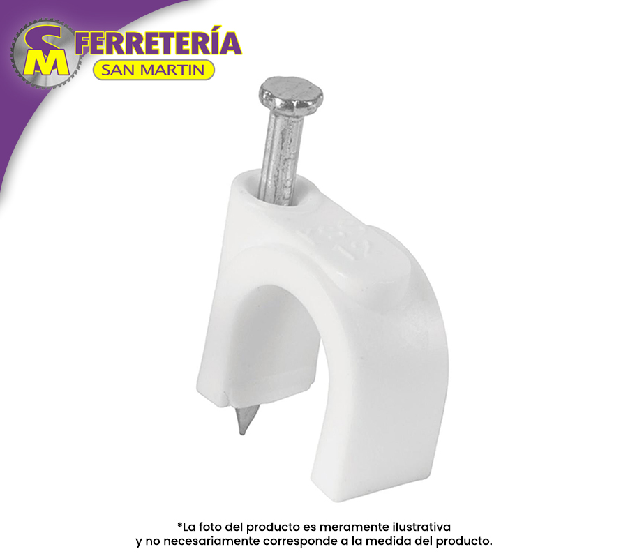 GRAPA 12MM BLANCA C/20 PZA 48275(VOLTECK)