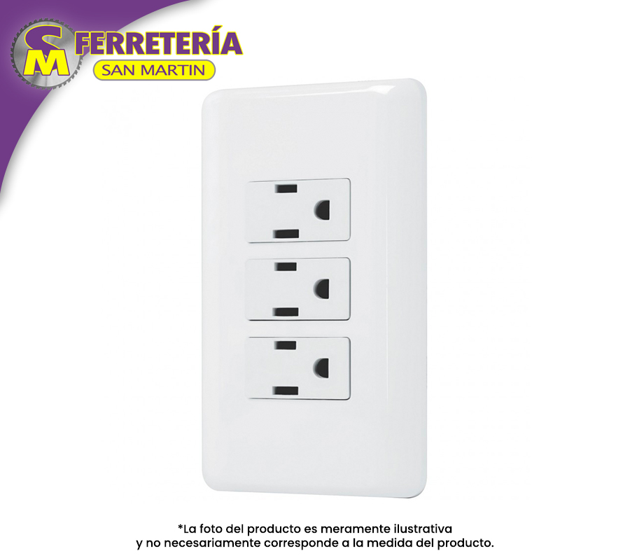 BASIC 3CONTACTO C/PLACA 25082(VOLTECK)