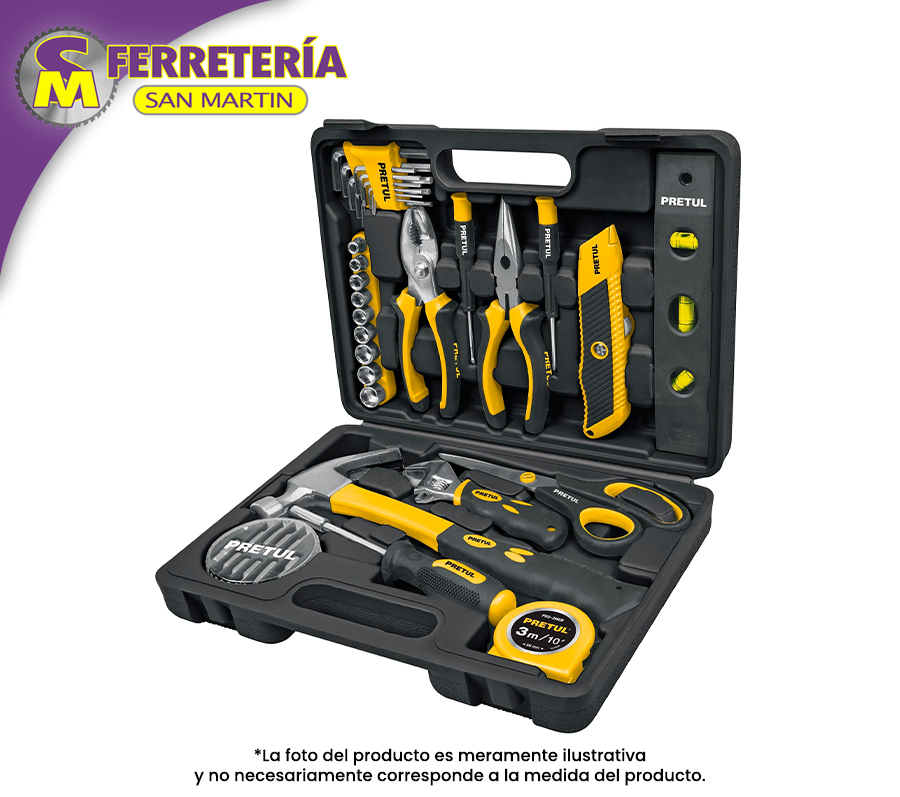 SET DE HERRAMIENTAS 42 PIEZAS 22101(PRETUL)
