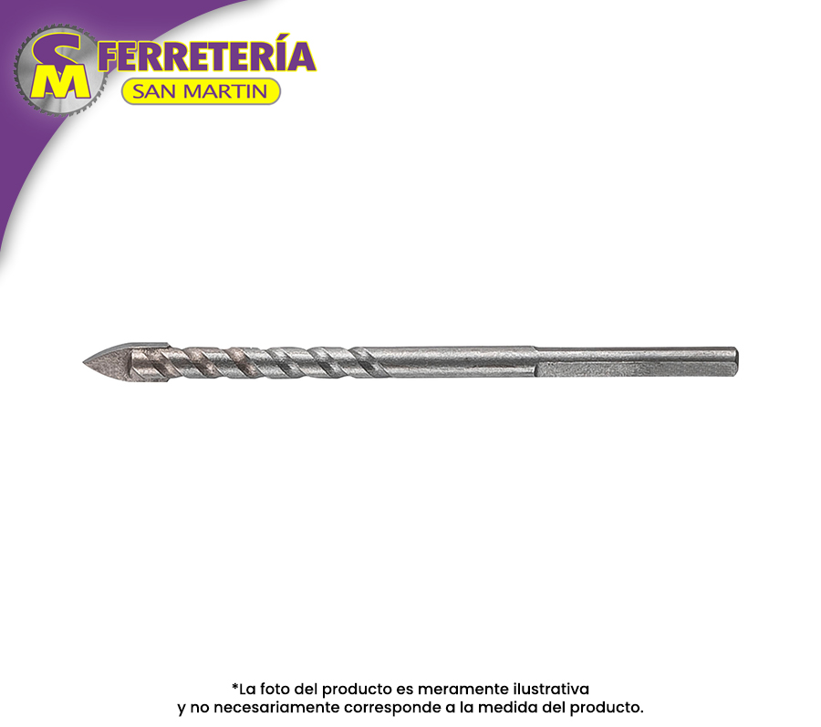 BROCA VIDRIO Y AZULEJO 3/16" 101826(TRUPER)