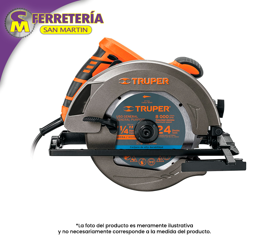 SIERRA CIRCULAR 7-1/4" PROF.11004(TRUPER)