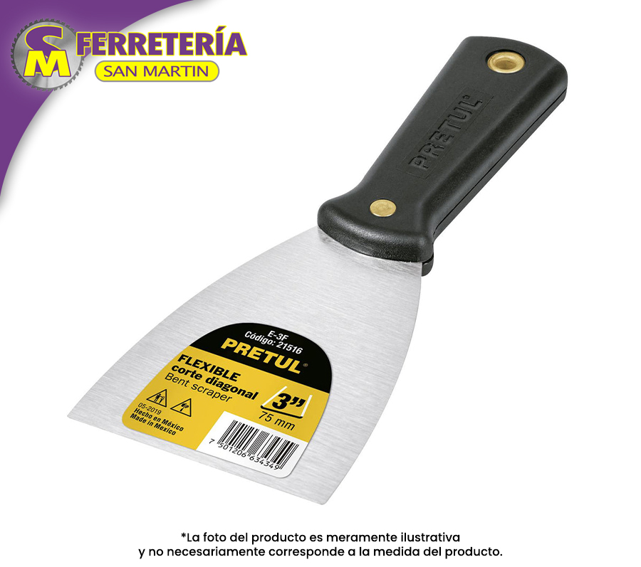 ESPATULA FLEXIBLE 3" 21516(PRETUL)