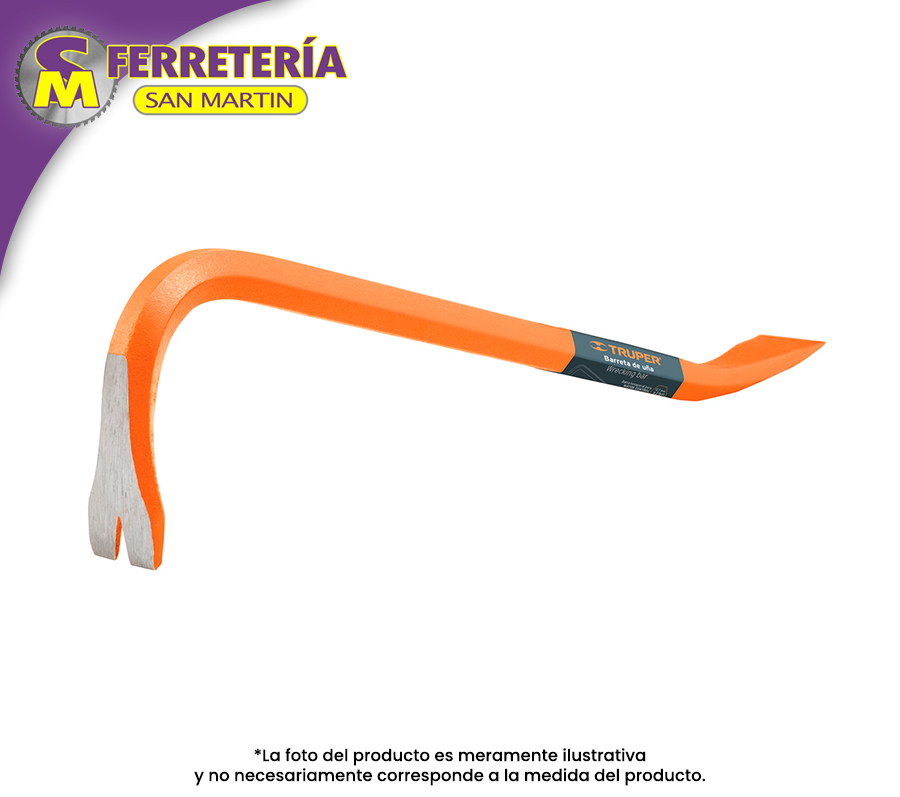 BARRA HEX.UÑA 1/2 X 30CM.10850(TRUPER)
