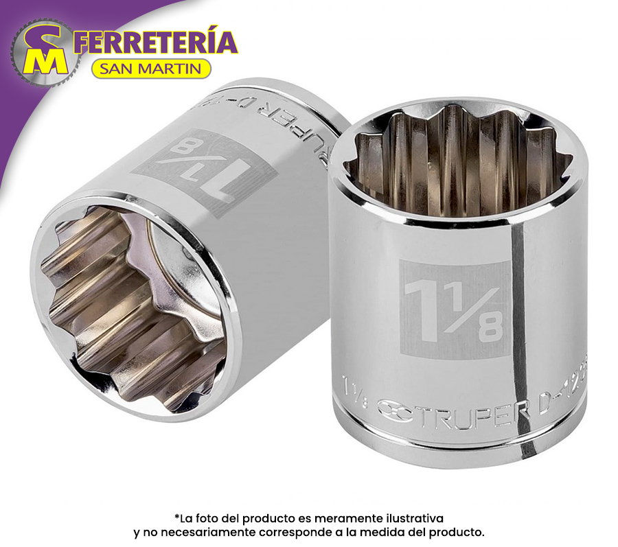 DADO 1/2 X 1-1/8 12-P.CORTO 13312(TRUPE