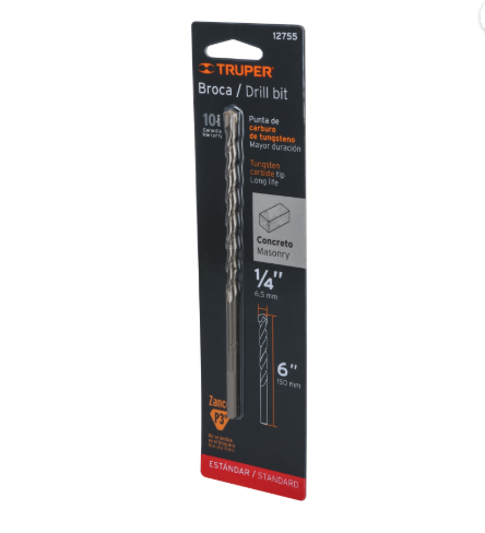 BROCA CONCRETO 1/4X6 12755 TRUPER