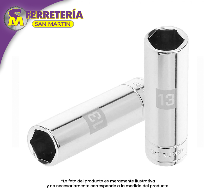 DADO 3/8 X 13MM 6-P.LGO 13773(TRUPER)