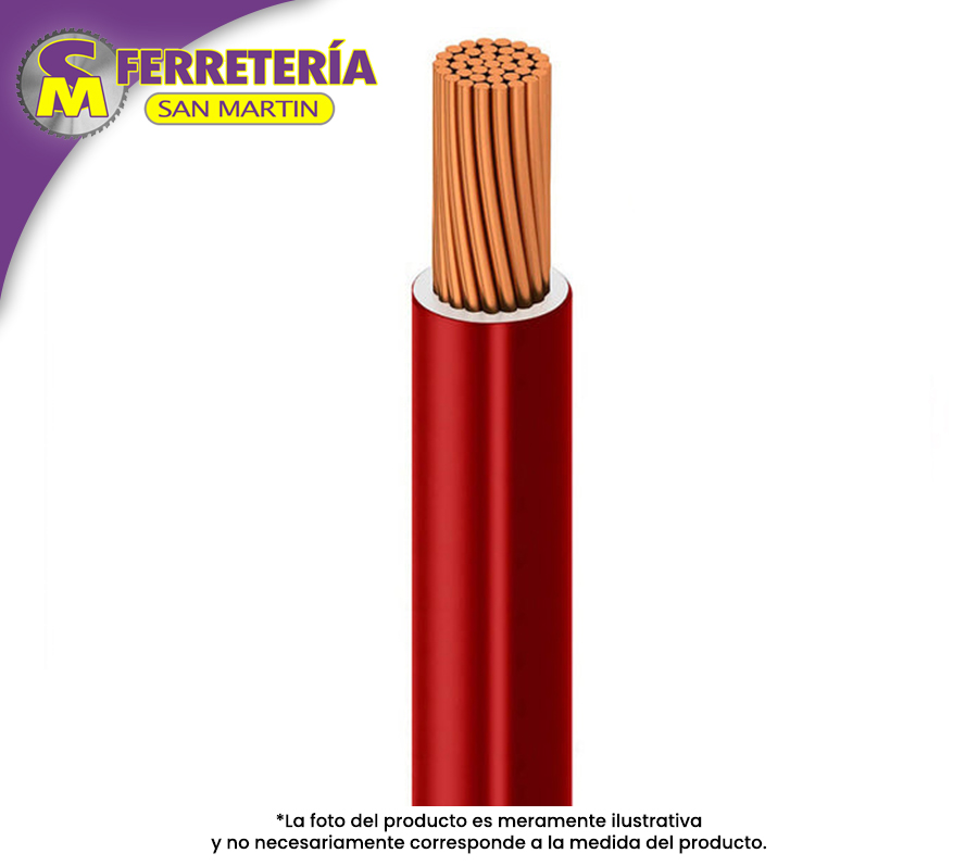 CABLE THHW CAL.8 ROJO(METRO)